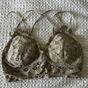 Lace Bralette in Tan